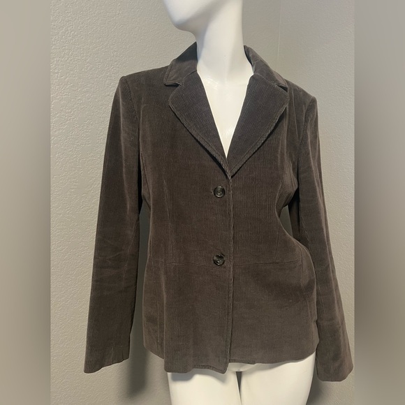 Rafaella Jackets & Blazers - Rafaella Petites Women’s Dark Olive Green 2 BF  LS Corduroy Jacket Size 10P